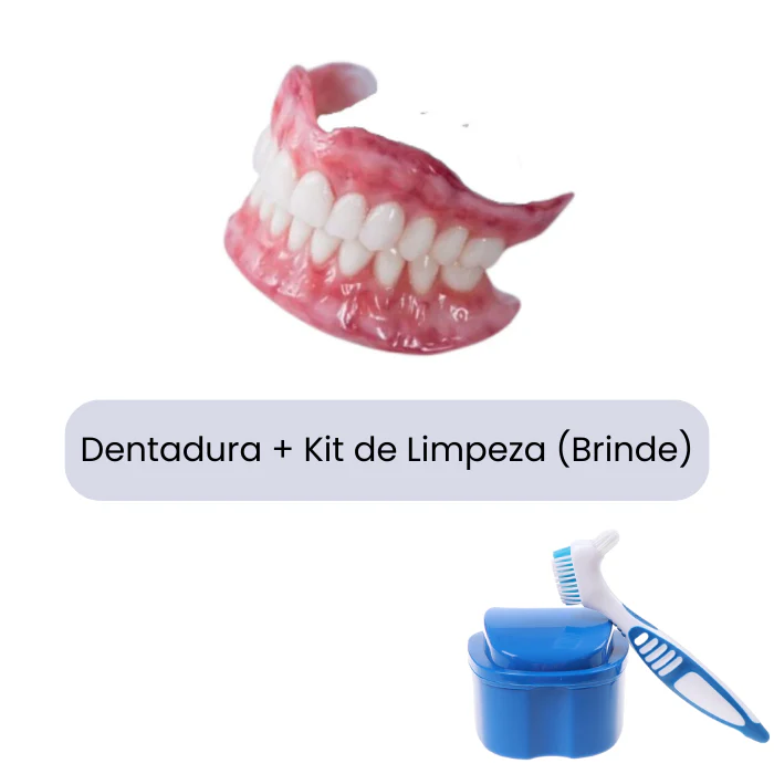 (COMPRE 1 LEVE 2) Dentadura de Silicone FIX | Ajustavel e Adaptativa + Kit de Limpeza de BRINDE - Image 9