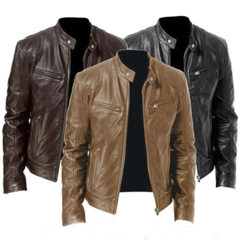(PAGUE 1 LEVE 2) Jaqueta de Couro Masculina Racer + BRINDE - Image 3