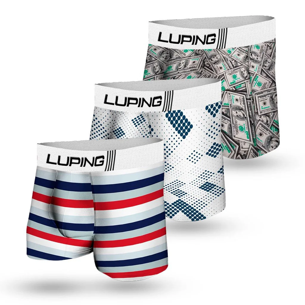 Kit 10 Cuecas Boxer Masculina Microfibra Com Forro Adulto Lisa E Estampada - Image 4