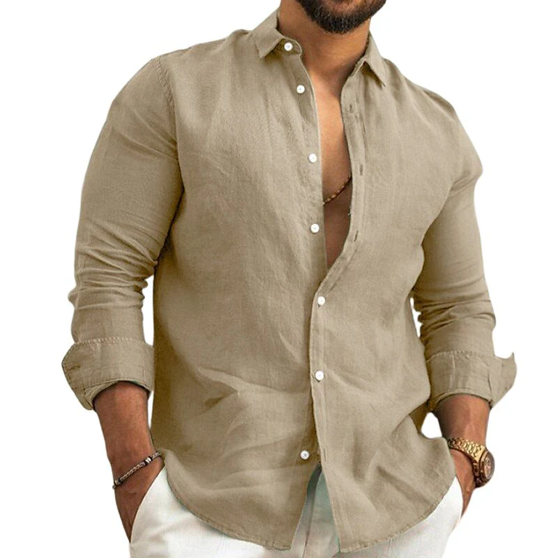 (PAGUE 1 LEVE 2) Camisa de Linho Premium Masculina + BRINDE