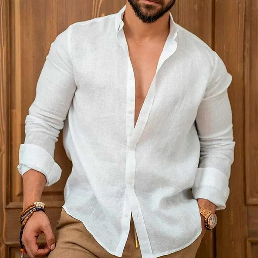 (PAGUE 1 LEVE 2) Camisa de Linho Premium Masculina + BRINDE - Image 5