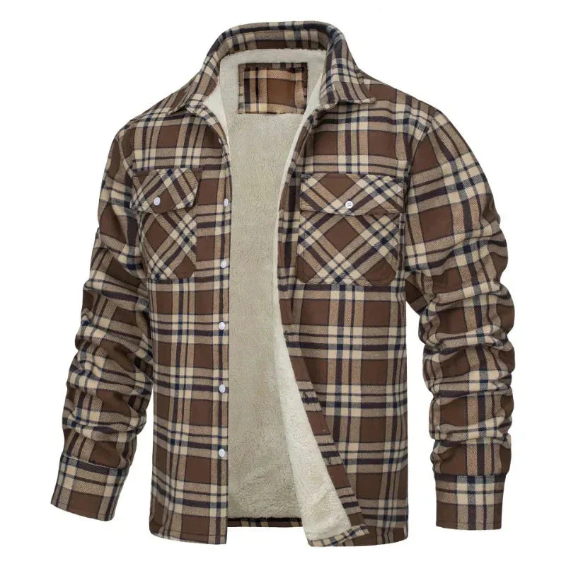 (PAGUE 1 LEVE 2) Jaqueta Masculina Xadrez + BRINDE