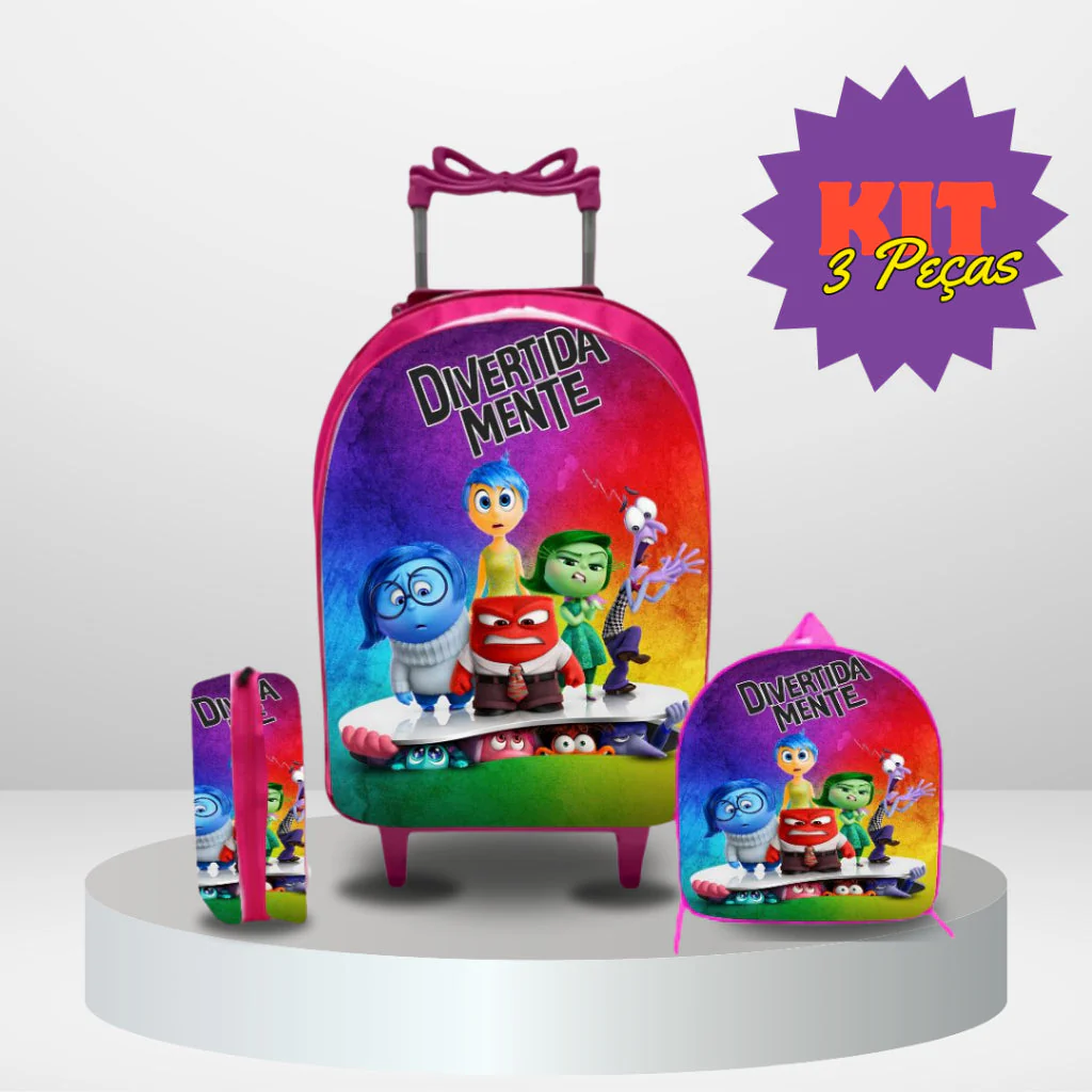 (PROMOÇÃO VOLTA ÀS AULAS) Kit Mochila Escolar Rodinha + Lancheira + Estojo + (BRINDE) - Image 5
