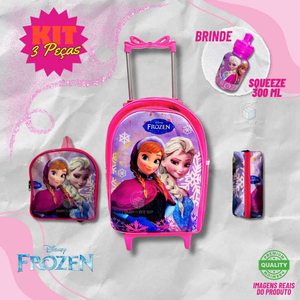 (PROMOÇÃO VOLTA ÀS AULAS) Kit Mochila Escolar Rodinha + Lancheira + Estojo + (BRINDE) - Image 7