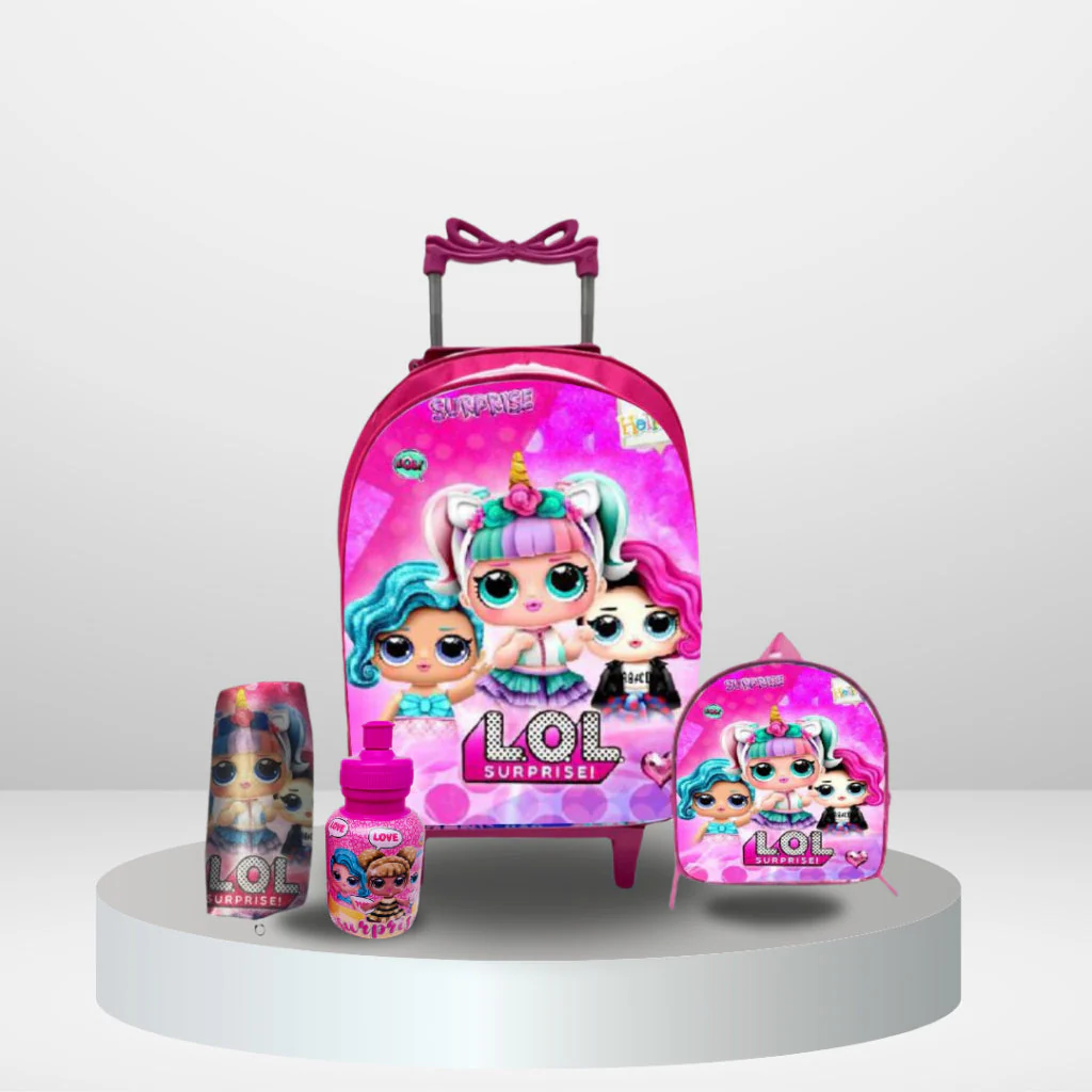(PROMOÇÃO VOLTA ÀS AULAS) Kit Mochila Escolar Rodinha + Lancheira + Estojo + (BRINDE) - Image 8
