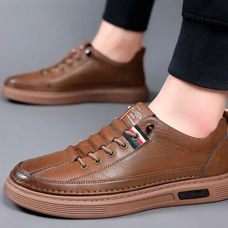 (PAGUE 1 LEVE 2) Tênis Masculino Casual de Couro Italian Man + BRINDE - Image 3
