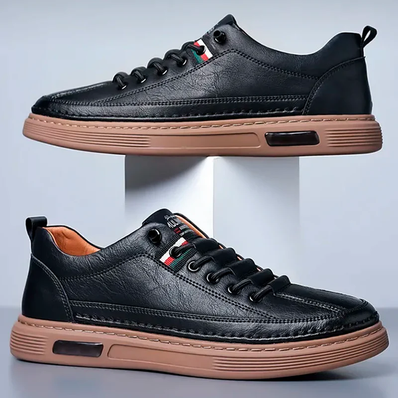 (PAGUE 1 LEVE 2) Tênis Masculino Casual de Couro Italian Man + BRINDE - Image 4